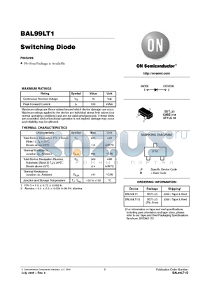 BAL99LT1 datasheet - Switching Diode