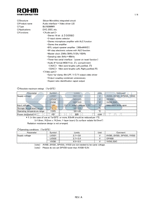 BU7636MWV_11 datasheet - Silicon Monolithic integrated circuit