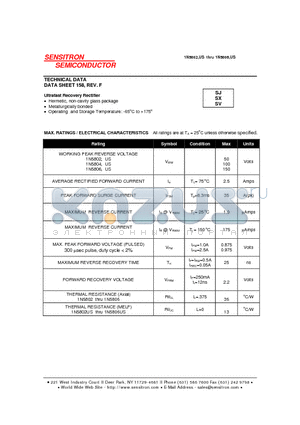 1N5802 datasheet - Ultrafast Recovery Rectifier