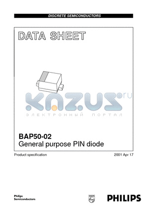 BAP50-02 datasheet - General purpose PIN diode