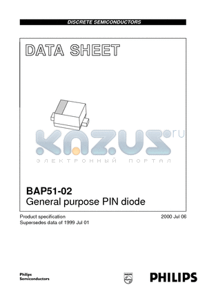 BAP51-02 datasheet - General purpose PIN diode