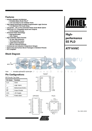 ATF16V8C_99 datasheet - Highperformance EE PLD