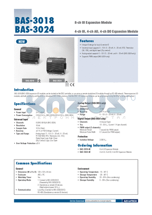 BAS-3024-AE datasheet - 8-ch UI Expansion Module