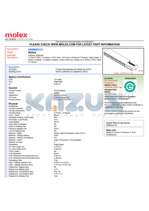 0459854112 datasheet - 1.27mm (.050