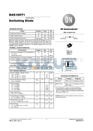 BAS16HT1 datasheet - Switching Diode