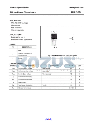 BUL52B datasheet - Silicon Power Transistors