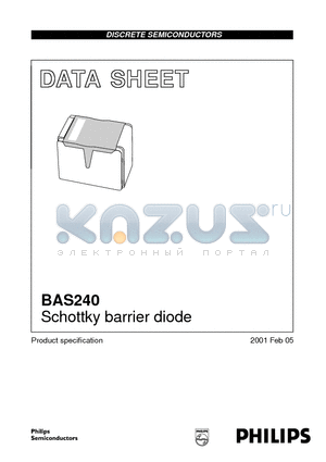 BAS240 datasheet - Schottky barrier diode