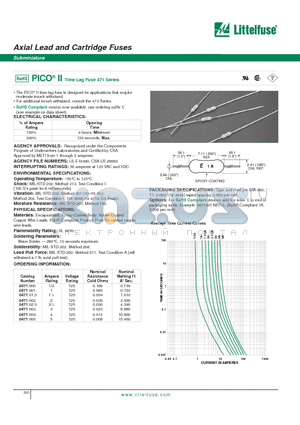 0471003. datasheet - Axial Lead and Cartridge Fuses - Subminiature