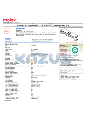 0473001042 datasheet - 1.00mm(.039