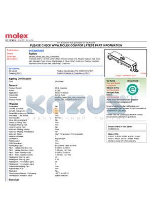 0473001004 datasheet - 1.00mm(.039