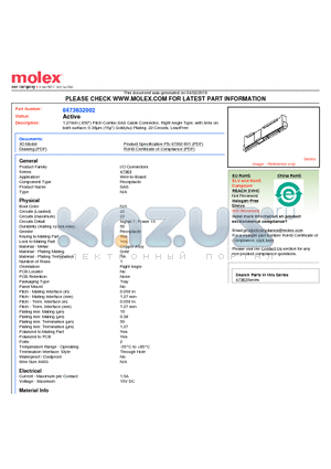 0473632002 datasheet - 1.27mm (.050