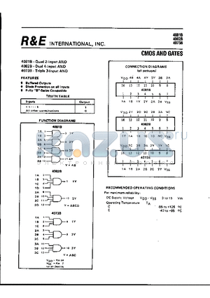 4082B datasheet - CMOS AND GATES