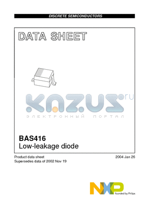 BAS416 datasheet - Low-leakage diode