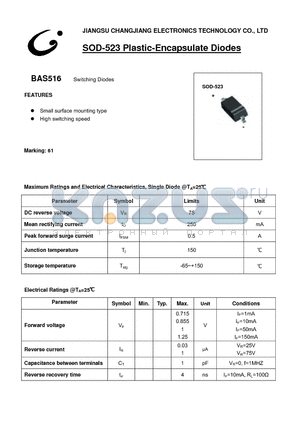 BAS516 datasheet - Switching Diodes