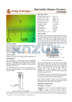 ATH10KR8 datasheet - High Stability Miniature Thermistor