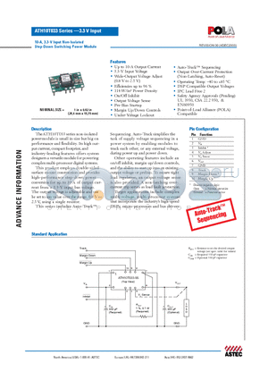 ATH10T033 datasheet - 10-A, 3.3-V Input Non-Isolated Step-Down Switching Power Module