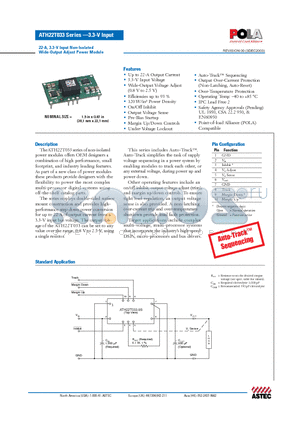 ATH22T033 datasheet - 22-A, 3.3-V Input Non-Isolated Wide-Output Adjust Power Module