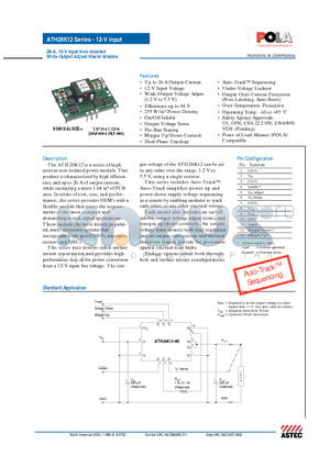 ATH26K12 datasheet - 26-A, 12-V Input Non-Isolated Wide-Output Adjust Power Module