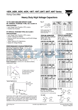 40DKT78 datasheet - Heavy Duty High Voltage Capacitors