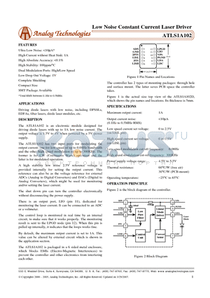 ATLS1A102 datasheet - Low Noise Constant Current Laser Driver