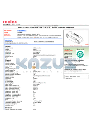 0483077012 datasheet - 0.50mm (.020