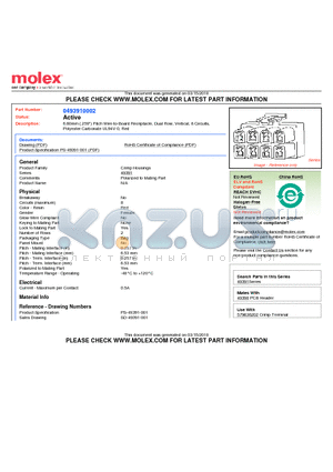 0493910002 datasheet - 6.60mm (.259