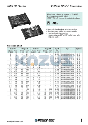 40IMX35-03D05-9 datasheet - 35 Watt DC-DC Converters