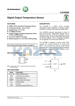 CAT6095VP2-GT4 datasheet - Digital Output Temperature Sensor