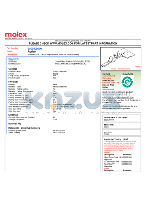 0500128000 datasheet - 2.00mm (.079