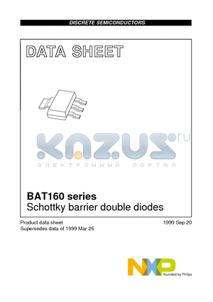 BAT160 datasheet - Schottky barrier double diodes