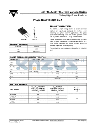40TPS12A datasheet - Phase Control SCR, 35 A