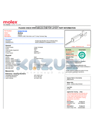 0508378100 datasheet - 2.50mm (.098