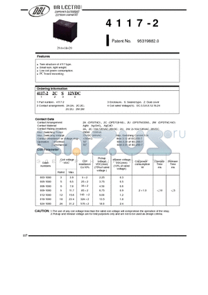 4117-22WZ3VDC datasheet - 4117-2