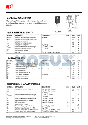 BUT11AF datasheet - SILICON DIFFUSED POWER TRANSISTOR(GENERAL DESCRIPTION)