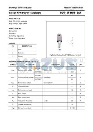 BUT18AF datasheet - Silicon NPN Power Transistors