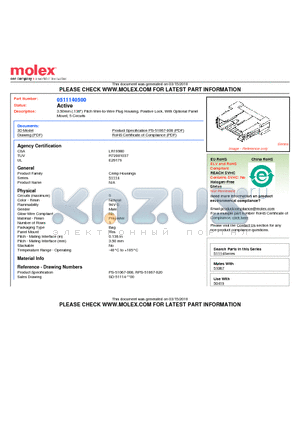 0511140500 datasheet - 3.50mm (.138