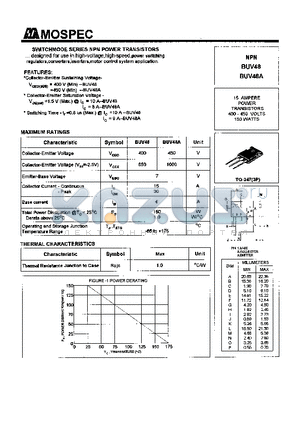 BUV48A datasheet - POWER TRANSISTORS(15A,400-450V,150W)