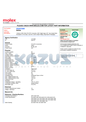 0522072860 datasheet - 1.00mm (.039