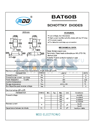 BAT60B datasheet - SCHOTTKY DIODES