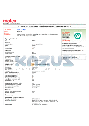 0524372971 datasheet - 0.50mm (.020