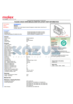 0524652071 datasheet - 0.80mm (.031