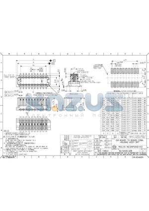 0524662871 datasheet - 0.8 BOARD TO BOARD CONN HOUSING ASSY SMT