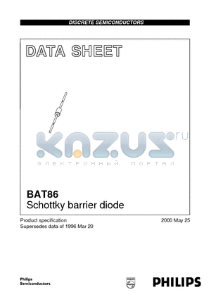 BAT86_00 datasheet - Schottky barrier diode