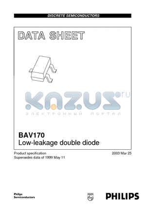 BAV170_03 datasheet - Low-leakage double diode
