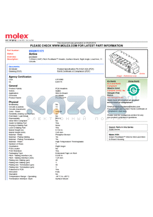 0532611171 datasheet - 1.25mm (.049