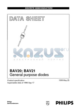 BAV20 datasheet - General purpose diodes