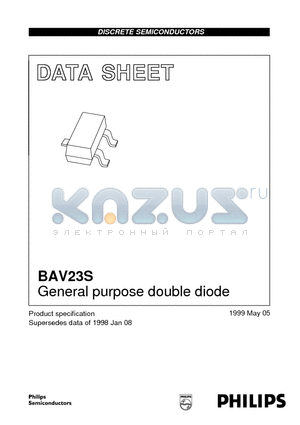 BAV23S datasheet - General purpose double diode