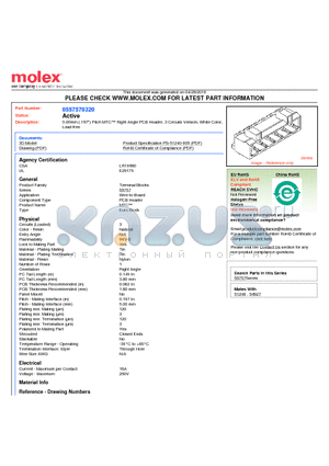 0557570320 datasheet - 5.00mm (.197