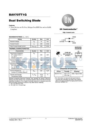 BAV70TT1G datasheet - Dual Switching Diode