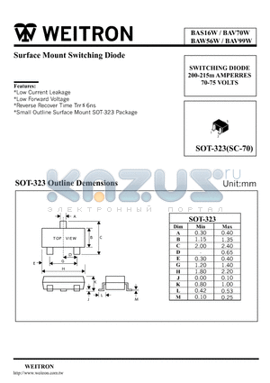 BAV99W datasheet - Surface Mount Switching Diode